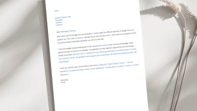 Professional Resignation Letter Template - Etsy